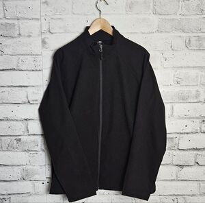 Blue Harbor Men’s Black Zip-Up Jacket L Lightweight Casual Layer